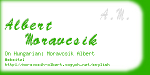 albert moravcsik business card